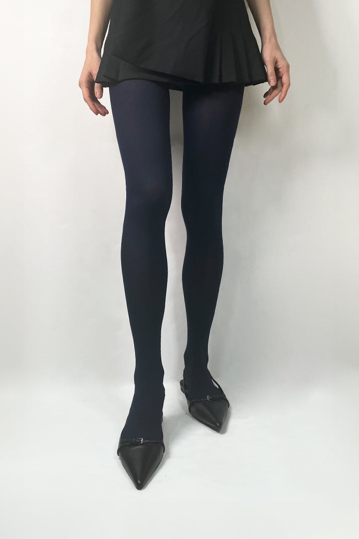 basic color tights (navy)