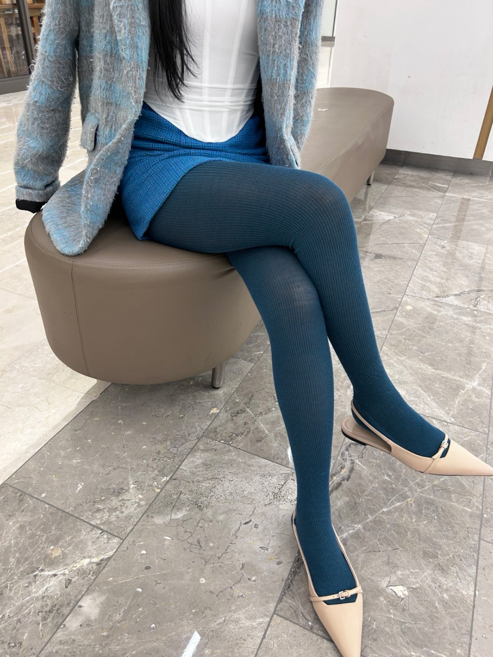 hot-pack winter wool stocking (blue)