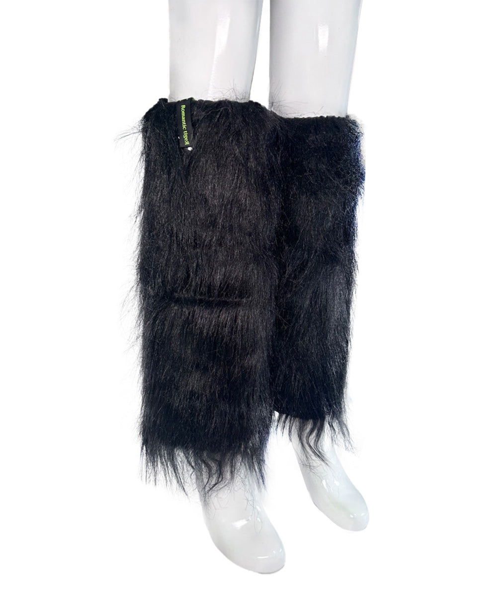 basic fur leg warmer (black)