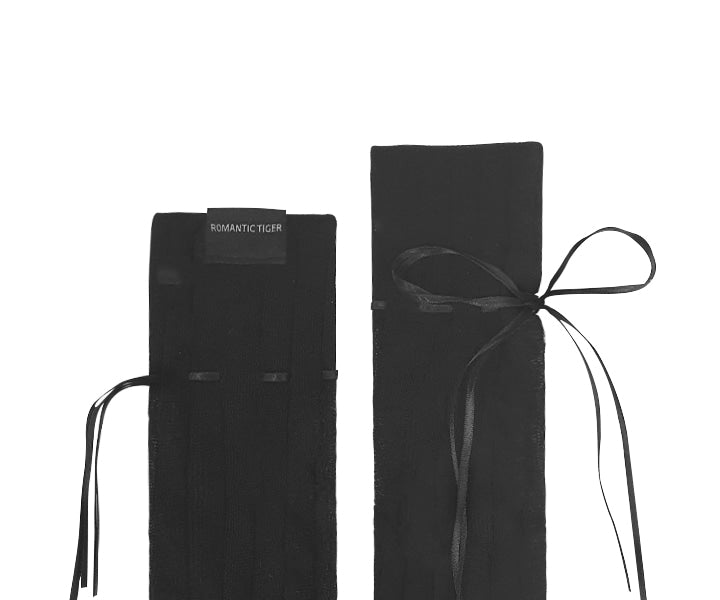 ribbon drawstring socks black