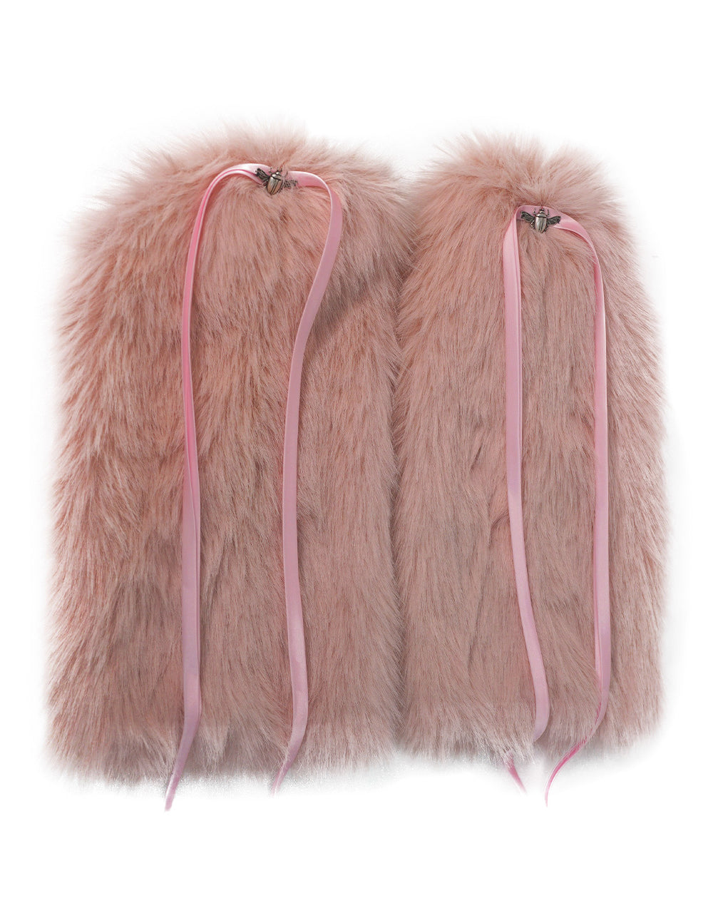 beetle fur leg warmer (pink)