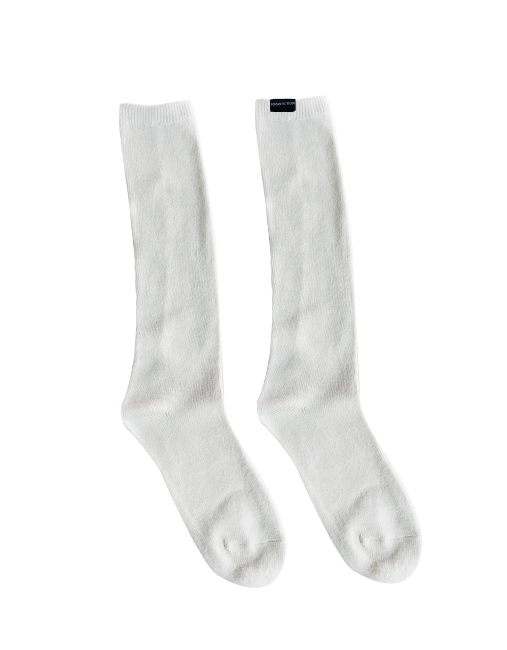 cashmere knee stocking (milk white)